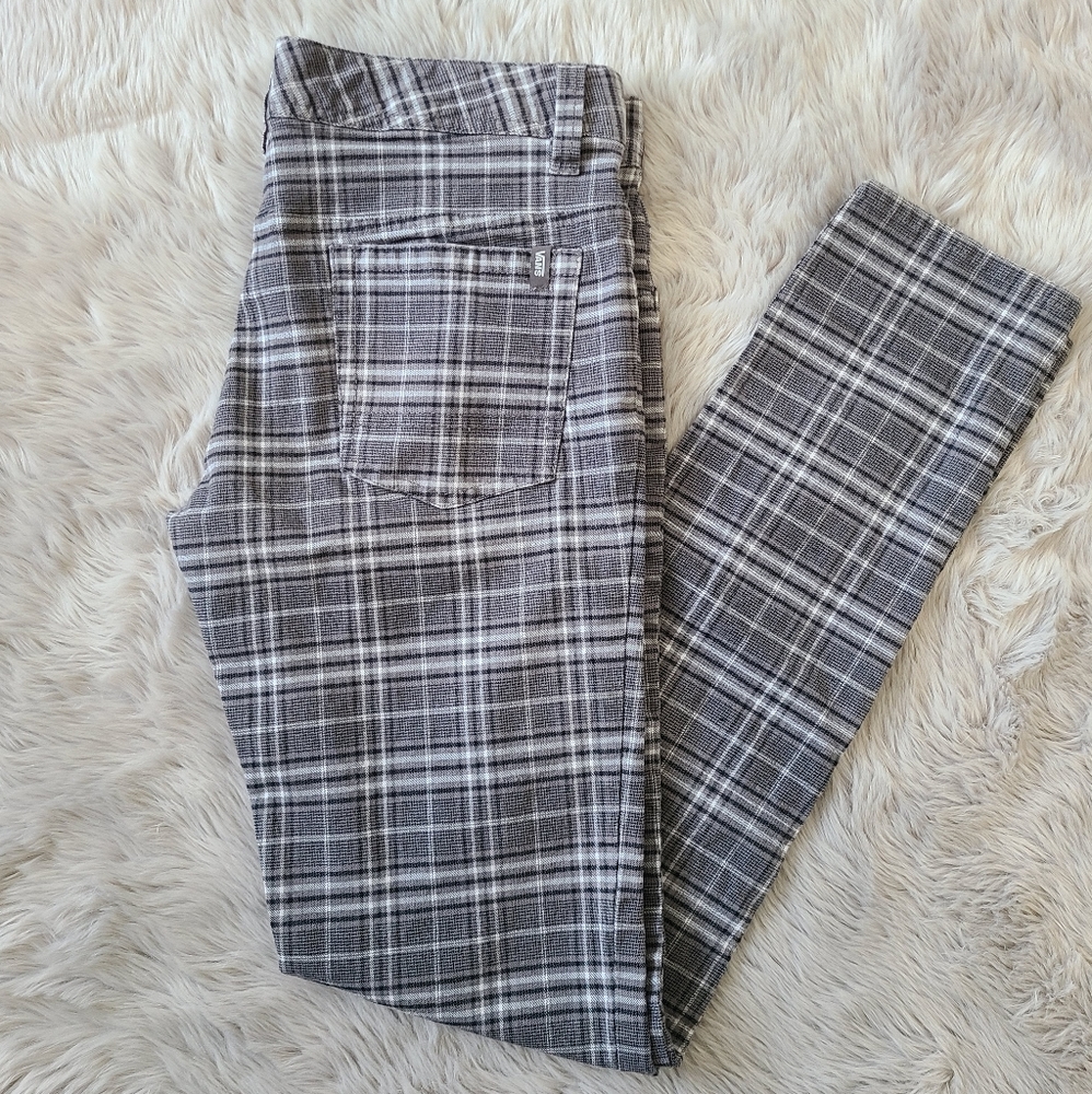 Van's  Grey Plaid Skinny Pants